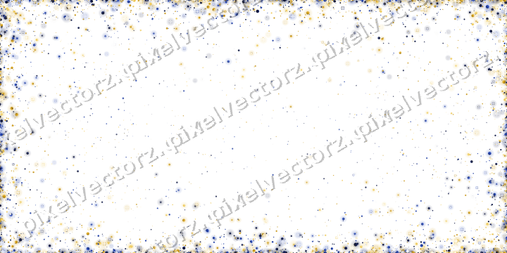 Nahtlose Glitzervignette in Bernstein und Blau auf transparentem Grund