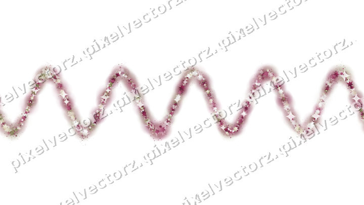 Nahtlose Glitzerwelle aus Sternen und Funken auf transparentem Grund