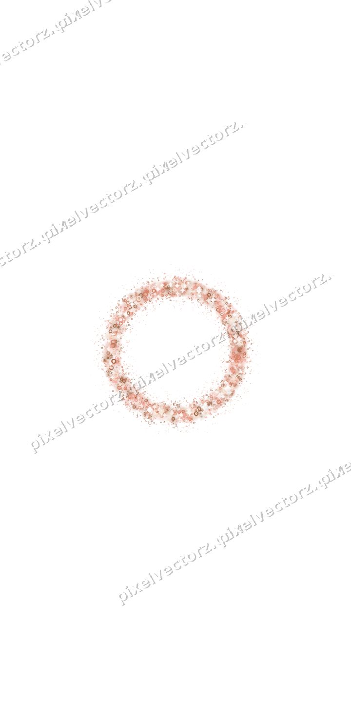 Nahtloser Glitzerkranz aus Sternen und Ringen auf transparentem Grund