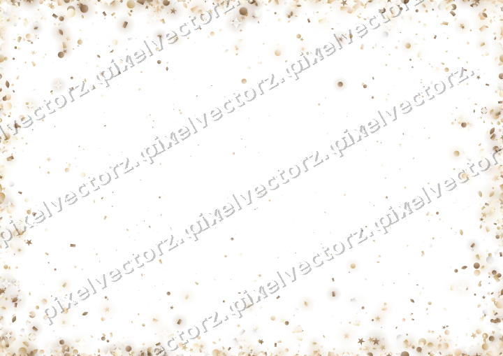 Nahtlose Glitzervignette in Bernstein auf transparentem Grund