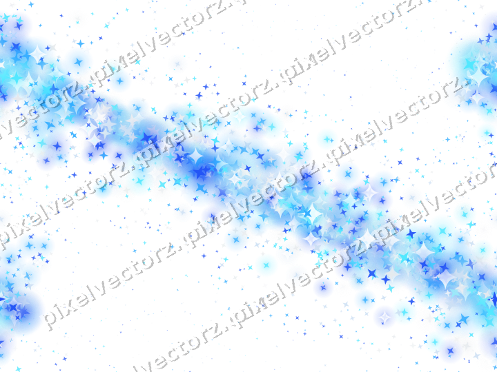 Nahtloses Glitzerband aus Sternen in Türkis auf transparentem Grund