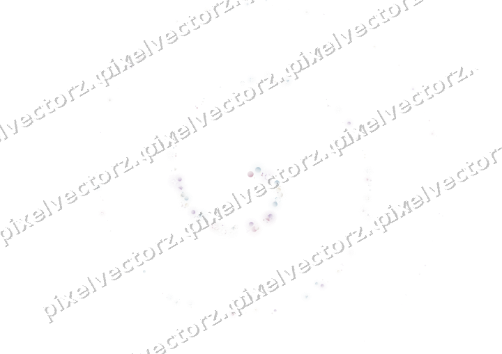 Glitzerspirale aus Punkten und Dreiecken auf transparentem Grund