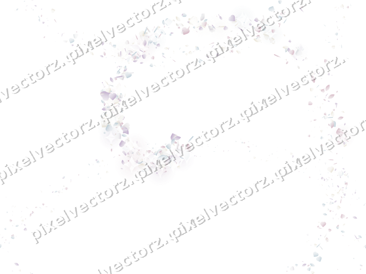 Nahtlose Glitzerspirale aus Herzen und Tropfen auf transparentem Grund