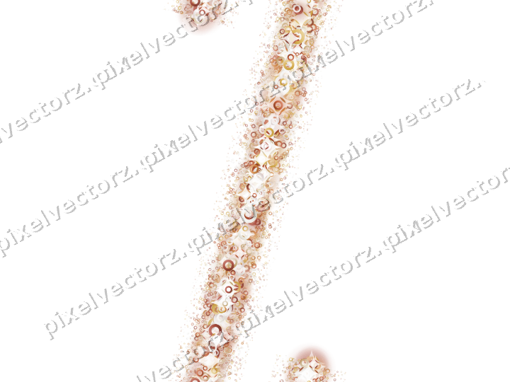 Nahtloses Glitzerband aus Ringen in Orange auf transparentem Grund