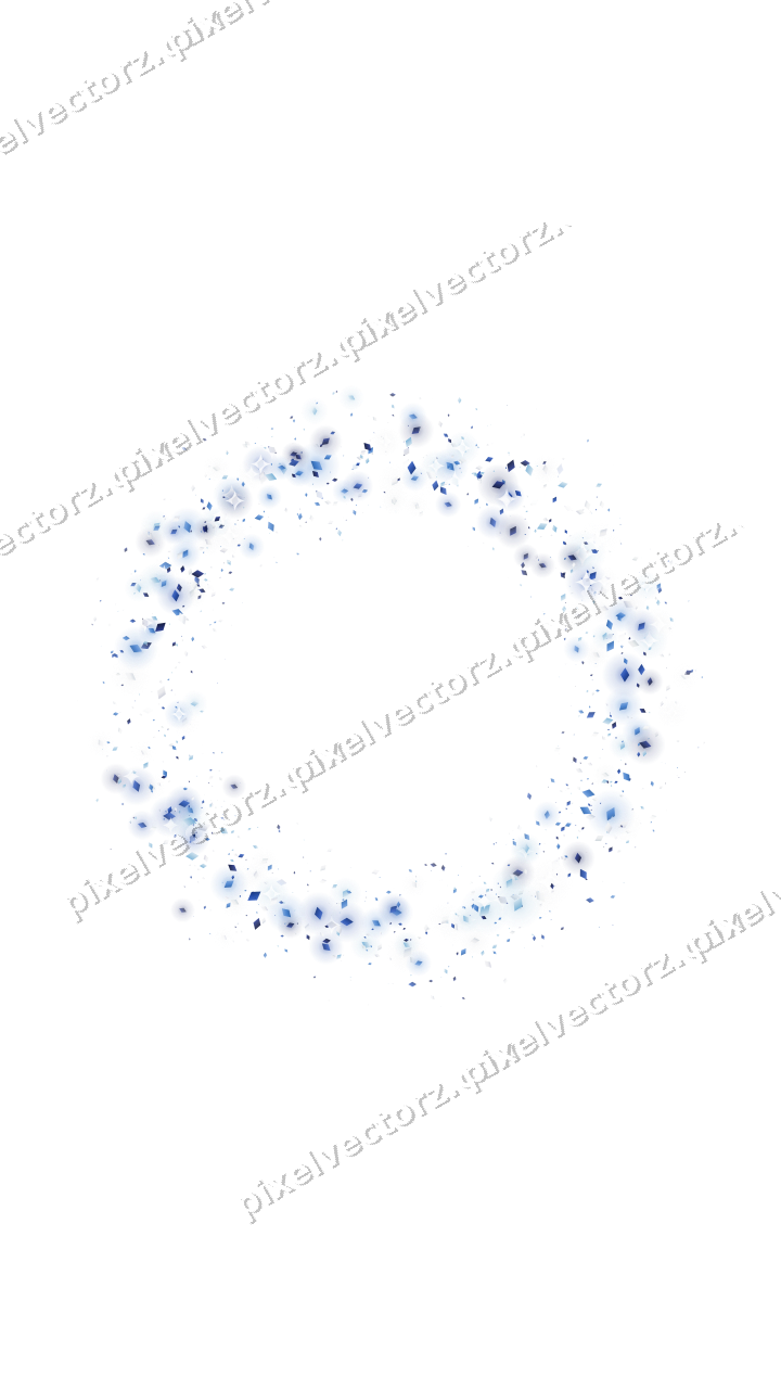 Nahtloser Glitzerkranz aus Rauten in Blau auf transparentem Grund