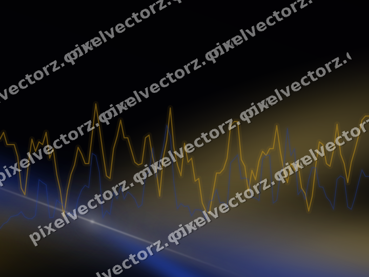 Leuchtender Neon Diagramm Hintergrund in Bernstein und Blau