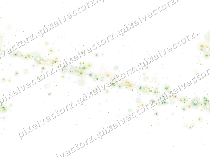 Nahtloses Glitzerband aus Sternen und Rauten auf transparentem Grund