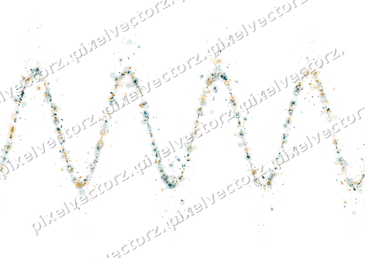 Nahtlose Glitzerwelle in Bernstein auf transparentem Grund