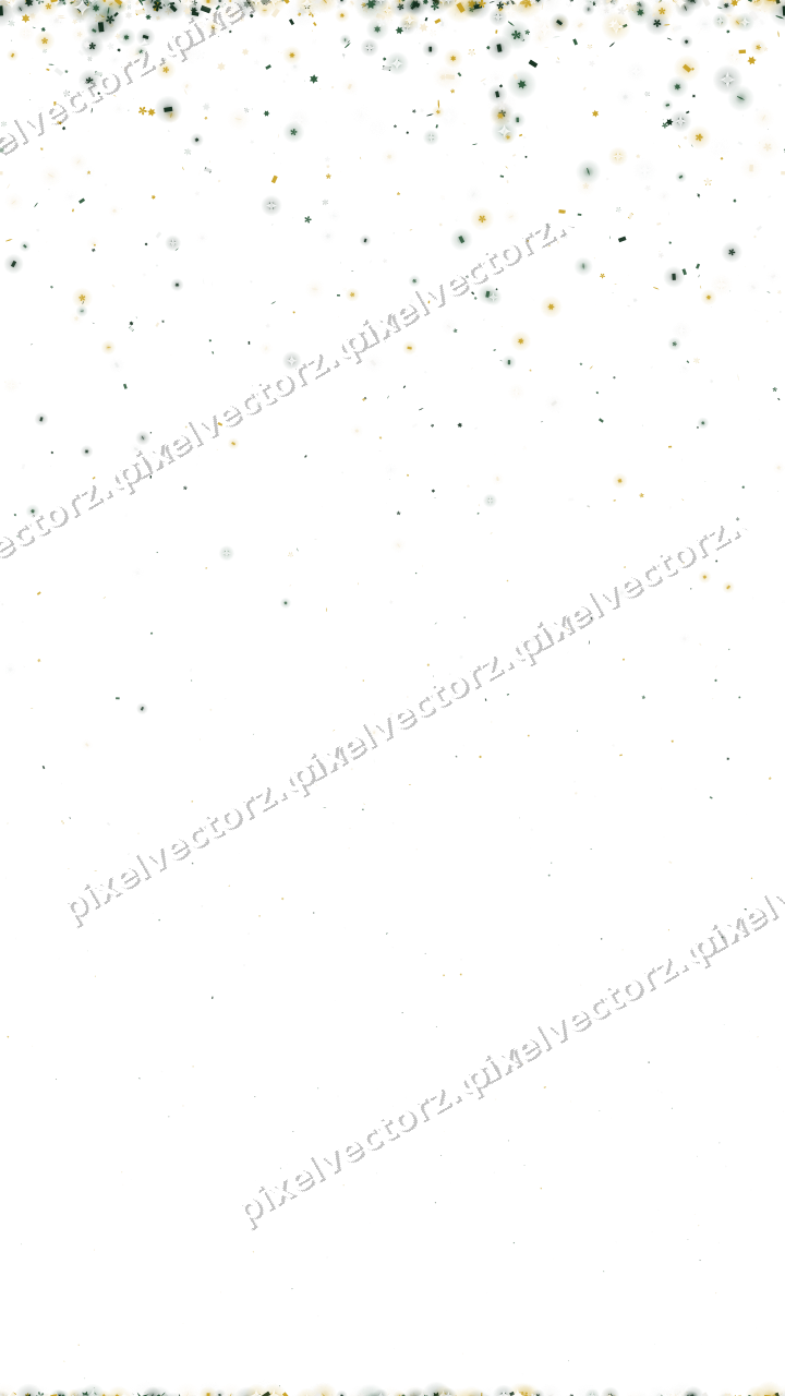Nahtloser Glitzerregen aus Sternen und Blüten auf transparentem Grund