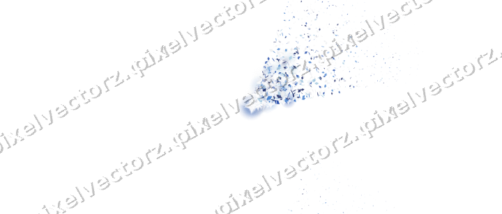 Nahtloser Glitzerfächer in Blau und Türkis auf transparentem Grund
