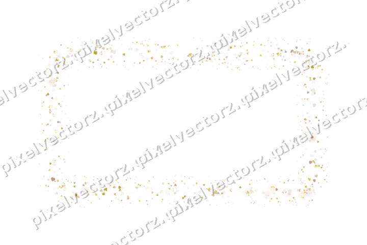 Nahtloser Glitzerrahmen in Bernstein auf transparentem Grund