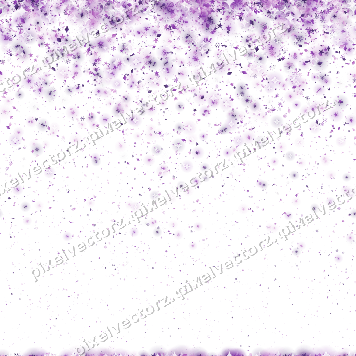 Nahtloser Glitzerregen in Violett auf transparentem Grund
