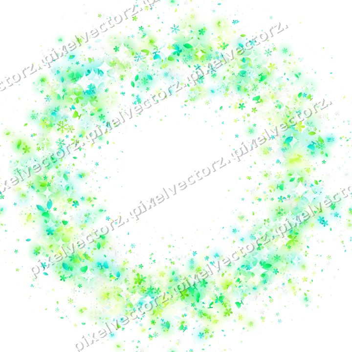 Nahtloser Glitzerkranz in Grün und Limette auf transparentem Grund