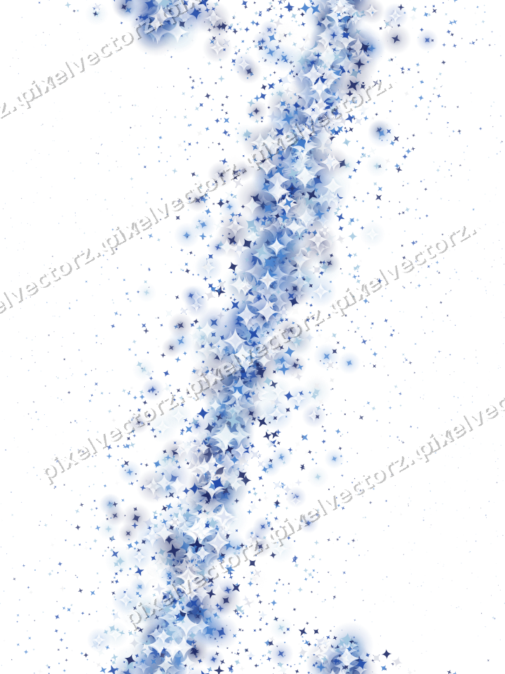 Nahtloses Glitzerband aus Sternen und Funken auf transparentem Grund