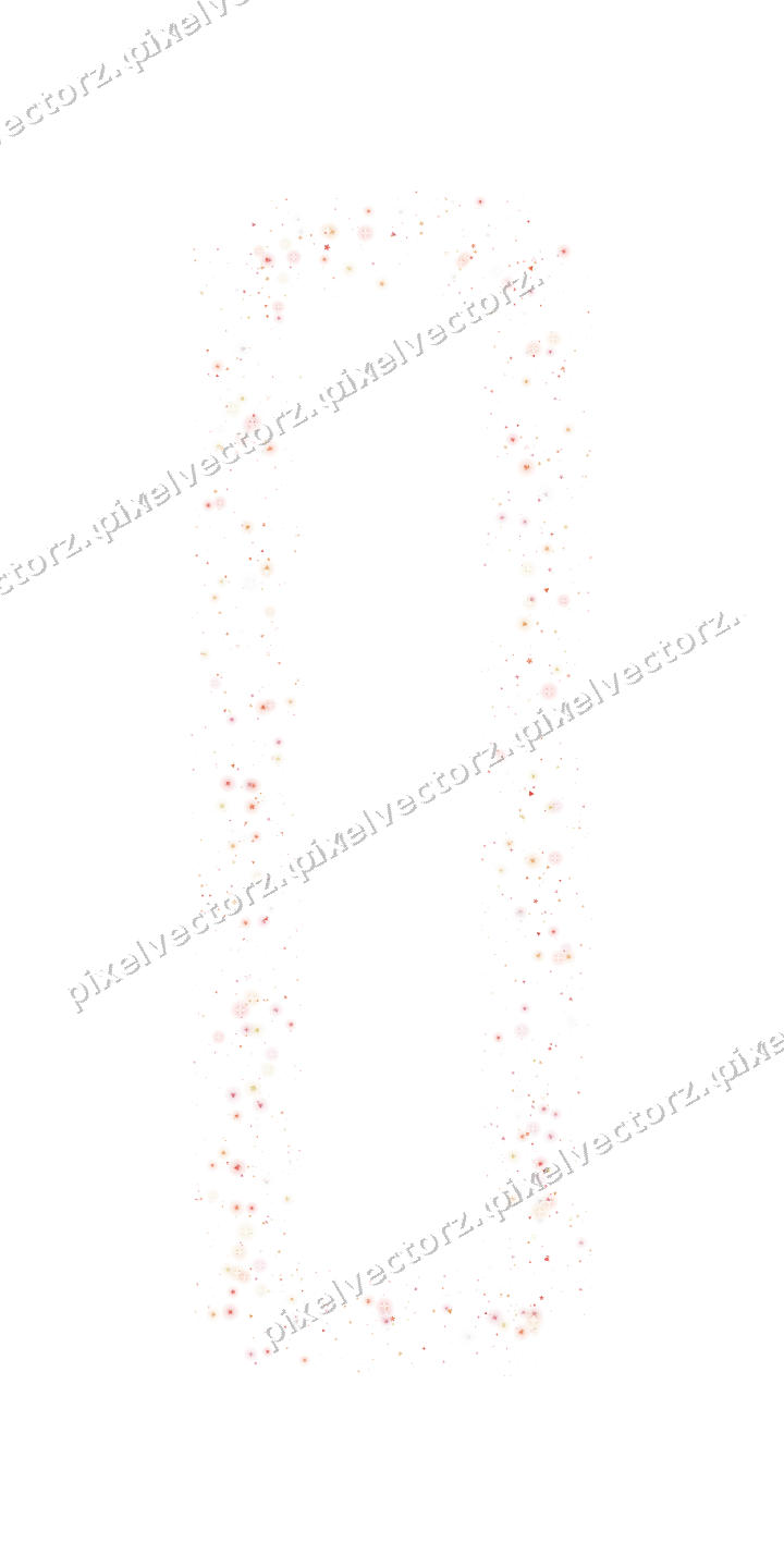 Nahtloser Glitzerrahmen aus Sternen und Blüten auf transparentem Grund