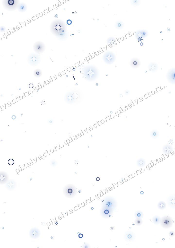 Glitzerstreuung aus Schneeflocken und Ringen auf transparentem Grund