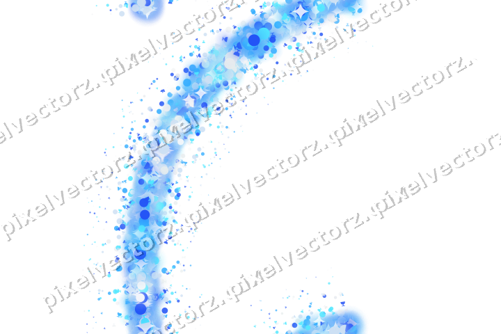 Nahtloser Glitzerbogen in Türkis und Blau auf transparentem Grund