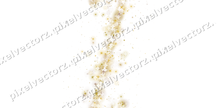 Nahtloses Glitzerband aus Sternen in Bernstein auf transparentem Grund