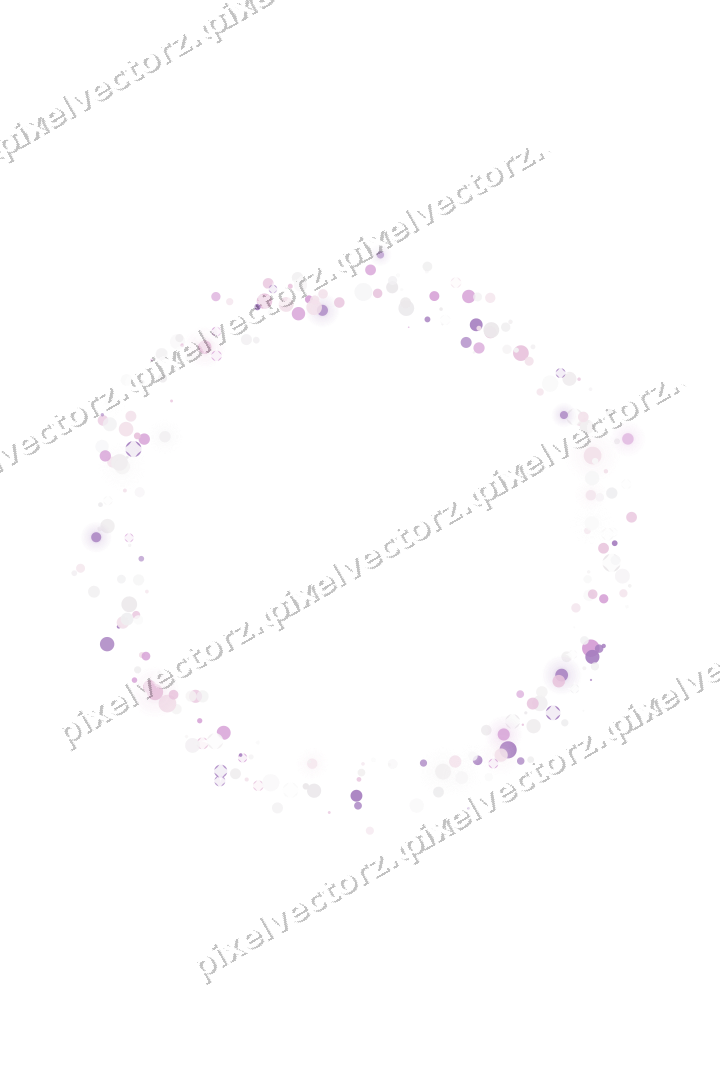 Glitzerkranz aus Punkten in Magenta auf transparentem Grund