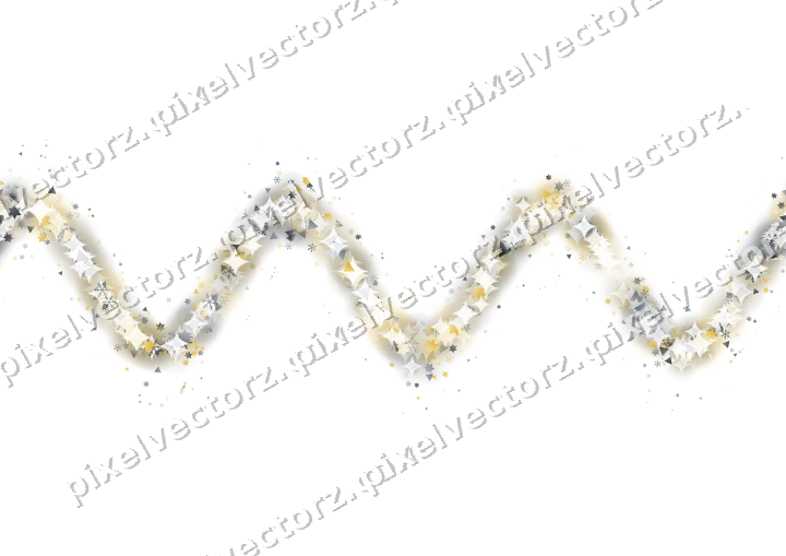 Nahtlose Glitzerwelle in Bernstein und Grau auf transparentem Grund