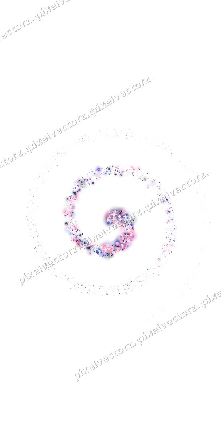 Nahtlose Glitzerspirale in Rosa und Blau auf transparentem Grund