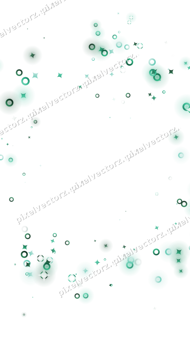Glitzerkranz aus Funken und Ringen auf transparentem Grund