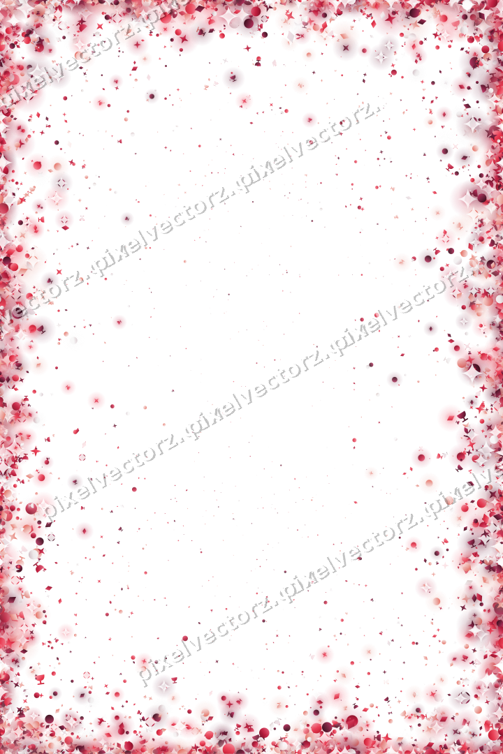 Nahtlose Glitzervignette in Rosa und Rot auf transparentem Grund