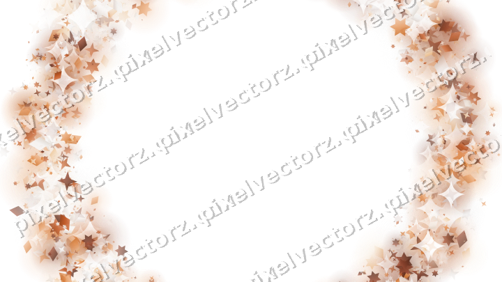 Glitzerkranz aus Sternen und Rauten auf transparentem Grund