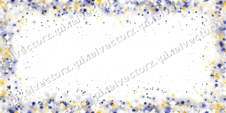 Nahtlose Glitzervignette aus Sternen auf transparentem Grund