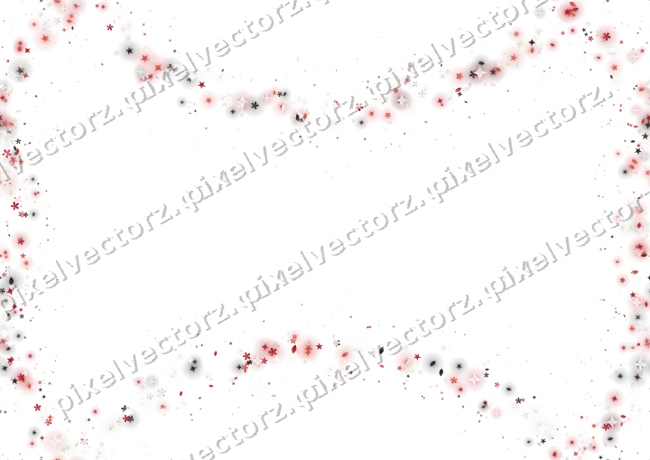 Nahtloser Glitzerkranz aus Sternen und Funken auf transparentem Grund