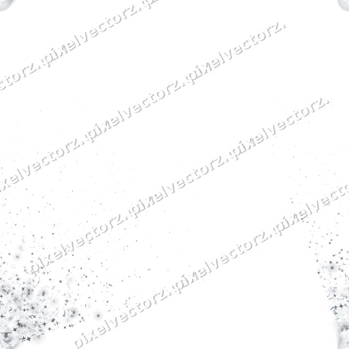 Nahtloser Glitzerfächer aus Sternen und Funken auf transparentem Grund