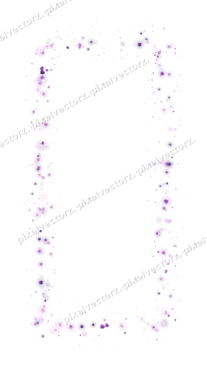 Nahtloser Glitzerrahmen in Violett auf transparentem Grund