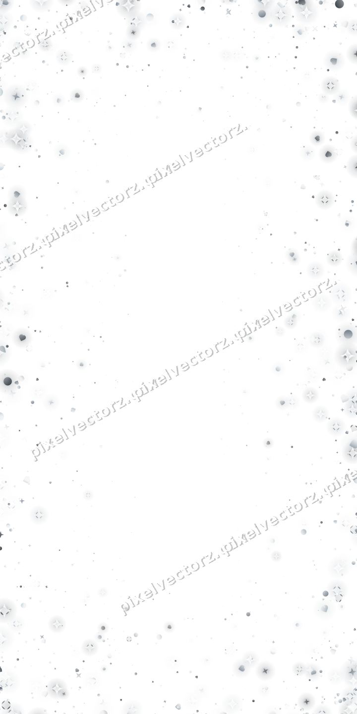 Glitzervignette aus Sternen und Herzen auf transparentem Grund