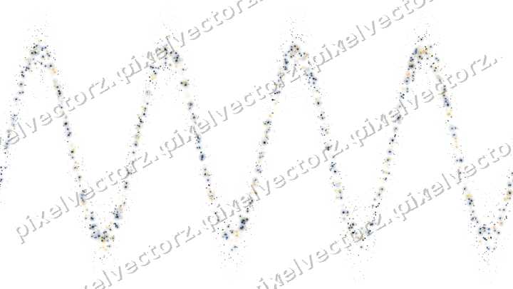 Nahtlose Glitzerwelle aus Sternen und Tropfen auf transparentem Grund
