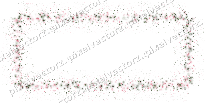 Nahtloser Glitzerrahmen in Rosa auf transparentem Grund