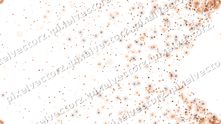 Nahtloser Glitzerfächer aus Sternen und Funken auf transparentem Grund