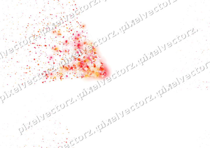 Nahtloser Glitzerfächer aus Sternen und Funken auf transparentem Grund