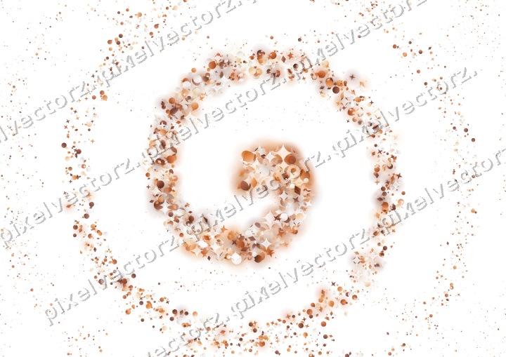 Nahtlose Glitzerspirale auf transparentem Grund