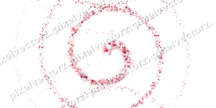 Nahtlose Glitzerspirale in Rosa und Rot auf transparentem Grund