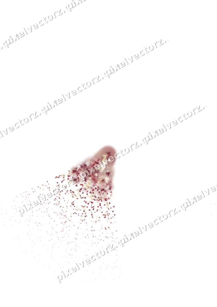 Nahtloser Glitzerfächer in Dunkelrosa und Rot auf transparentem Grund