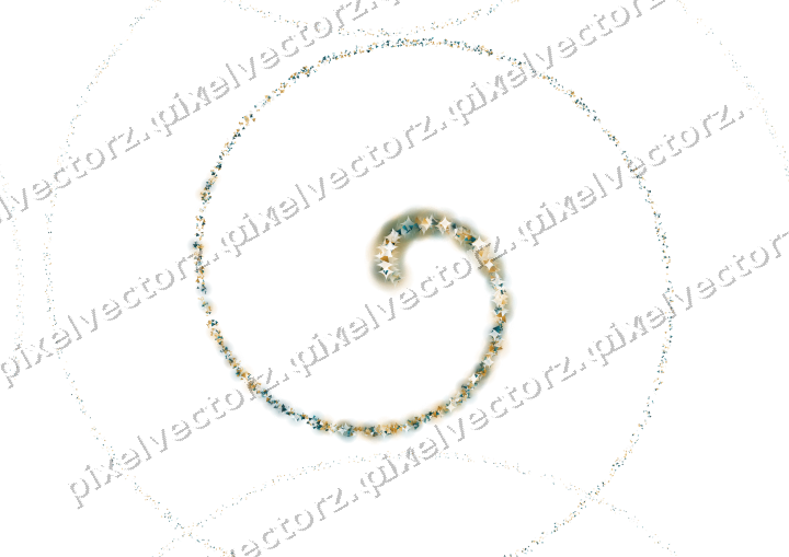 Nahtlose Glitzerspirale in Bernstein auf transparentem Grund