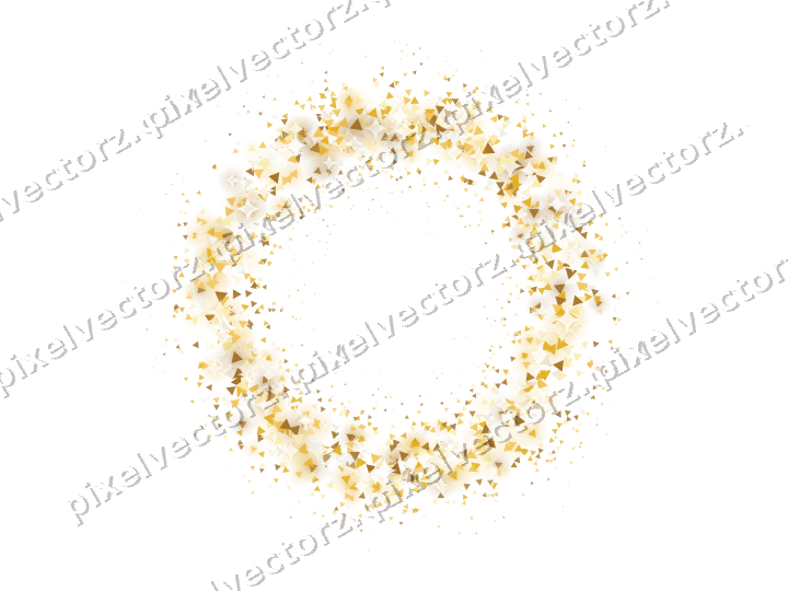 Nahtloser Glitzerkranz aus Dreiecken auf transparentem Grund