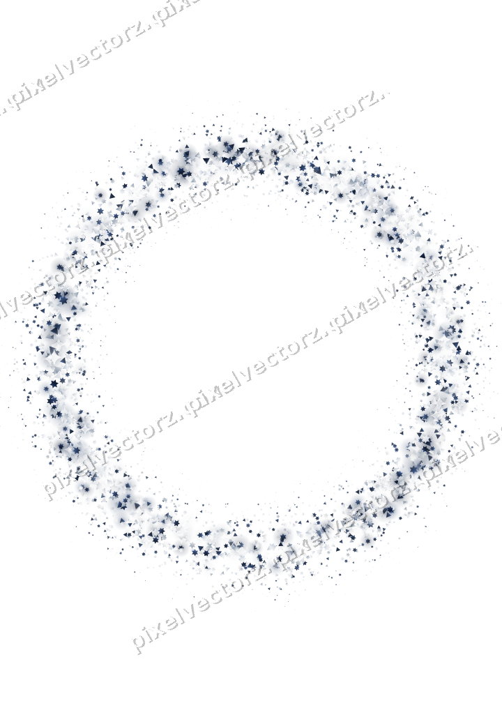 Nahtloser Glitzerkranz in Dunkelblau und Weiß auf transparentem Grund