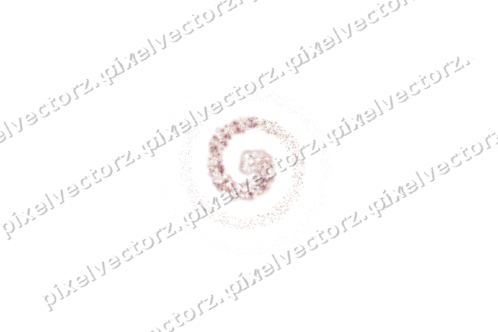 Nahtlose Glitzerspirale aus Splittern auf transparentem Grund