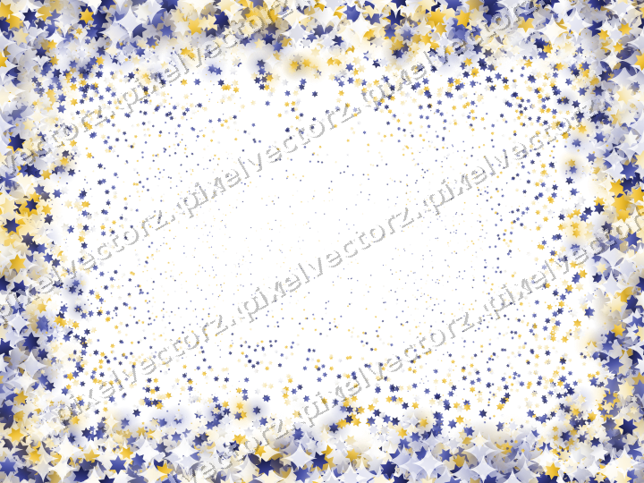 Nahtlose Glitzervignette aus Sternen auf transparentem Grund