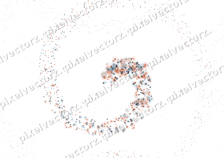 Nahtlose Glitzerspirale aus Sektschalen auf transparentem Grund