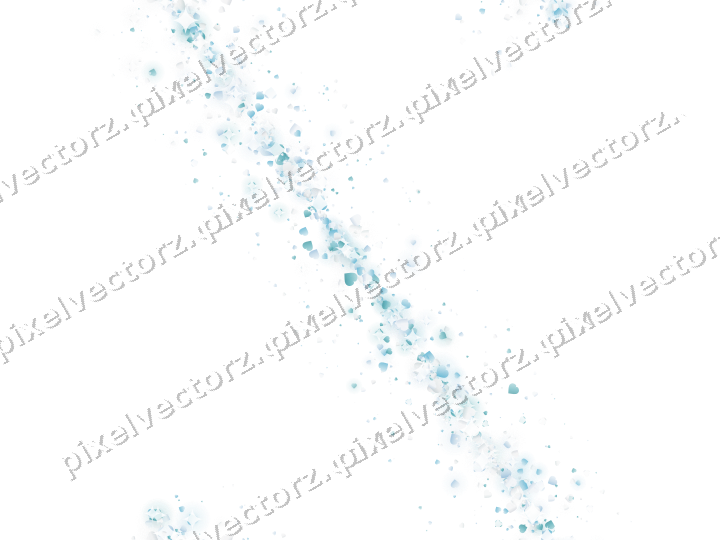 Nahtloses Glitzerband aus Herzen in Türkis auf transparentem Grund