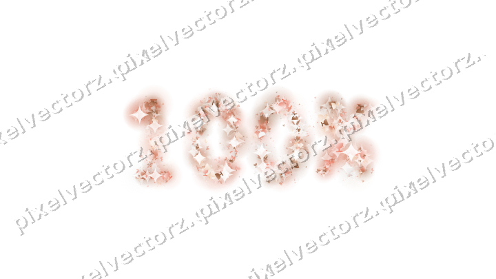 Nahtlose Glitzerzahl 100% aus Sektschalen auf transparentem Grund