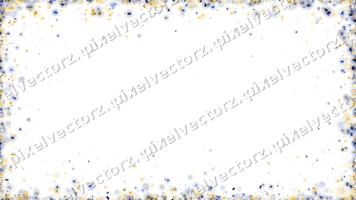 Nahtlose Glitzervignette in Bernstein und Blau auf transparentem Grund