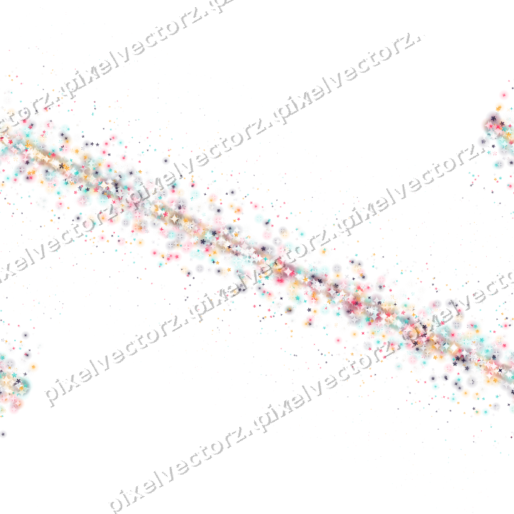 Nahtloses Glitzerband aus Sternen und Blüten auf transparentem Grund